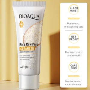 Bioaqua Rice Pulp Cleanser – 100 ml  Gentle Glow Cleanser for Sensitive Skin
